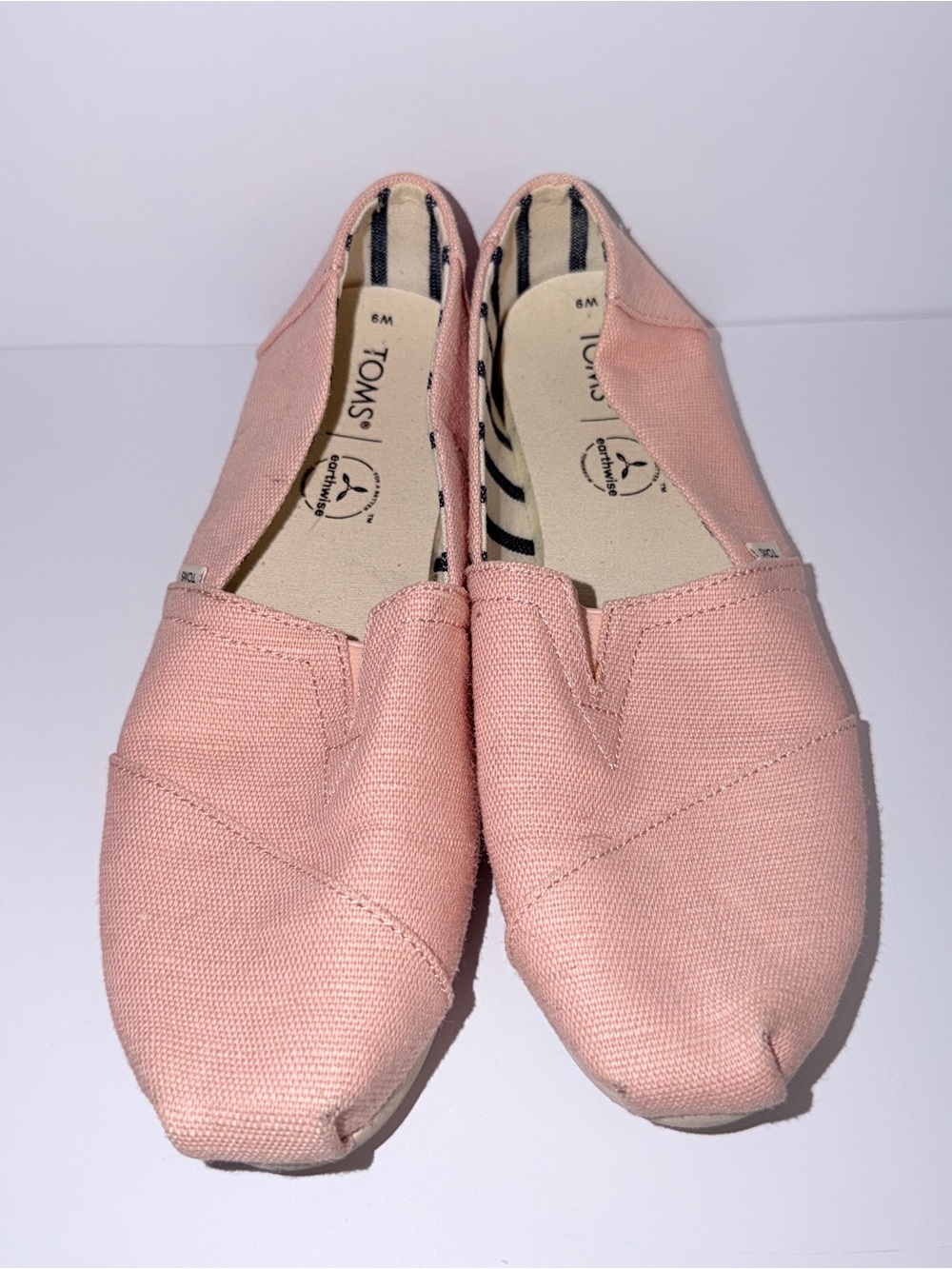 Toms Women's Canvas Slip-Ons in Blush Pink
